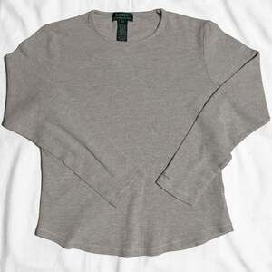 2000s Lauren Ralph Lauren Waffle Knit Beige shirt Women’s - M